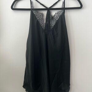 Free People Black Lace Detail Top